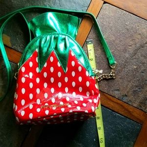 Betsey Johnson Strawberry Purse W/Shoulder Strap